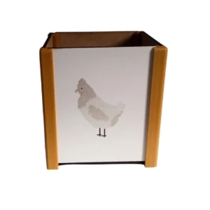 Porta-Lápis de MDF com Animais e Bordas Coloridas - Artesanato e Personalizados