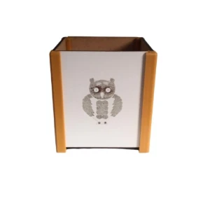 Porta-Lápis de MDF com Animais e Bordas Coloridas - Artesanato e Personalizados