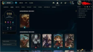 Conta MD5 mestre com ícone desafiante 228 skins - League of Legends LOL