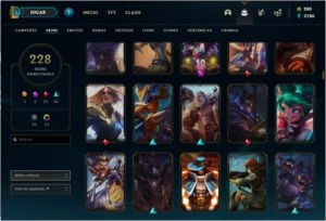Conta MD5 mestre com ícone desafiante 228 skins - League of Legends LOL