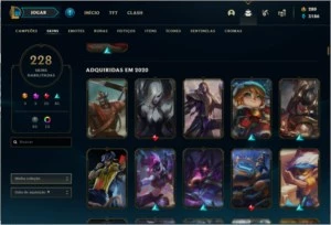 Conta MD5 mestre com ícone desafiante 228 skins - League of Legends LOL