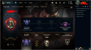 Conta MD5 mestre com ícone desafiante 228 skins - League of Legends LOL