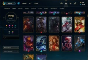 Conta MD5 mestre com ícone desafiante 228 skins - League of Legends LOL