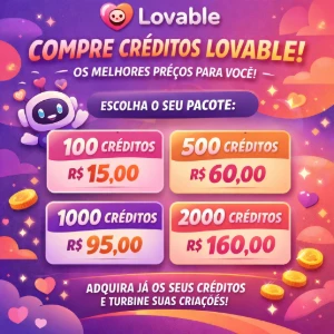 Creditos Lovable - Na Hora! - Gift Cards
