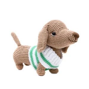 Cachorro Linguicinha em Amigurumi - Artesanato e Personalizados