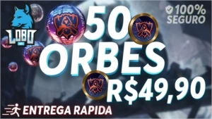50X ORBES MUNDIAL + SACO DE BRINDES + EMBLEMAS - League of Legends LOL
