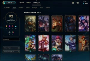 Conta Lvl 85 Plat V na Flex -Gold II na Solo. todos os champ - League of Legends LOL
