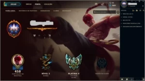 Conta Lvl 85 Plat V na Flex -Gold II na Solo. todos os champ - League of Legends LOL