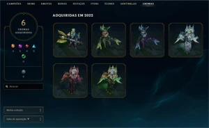 CONTA UNRANKED LVL 21 COM 21 SKINS, FRAGMENTOS E ETERNOS - League of Legends LOL