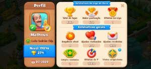 Conta no Gardanscapes no nível 19846 - Google Play