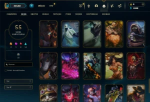 Ferro 2 com 130 Champs e 55 Skins + 1 Prestigio do Sylas - League of Legends LOL
