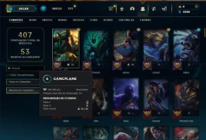 Ferro 2 com 130 Champs e 55 Skins + 1 Prestigio do Sylas - League of Legends LOL