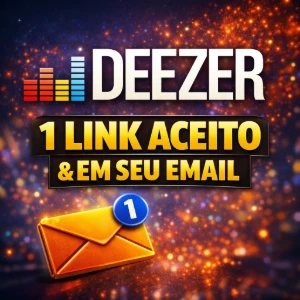 1 link deezer convite aceito em seu email