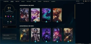 Conta de lol lvl 30, 21 skin, 35 champs e skin vitoriosa - League of Legends