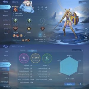 Conta Épico V. Possui a Freya(499 dima) lesley e ww(skins) - Mobile Legends