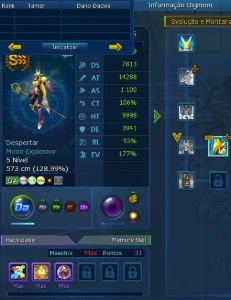 LADMO Omega - Conta Mid Game 3 SSS+, SET Hazard - Digimon Masters Online