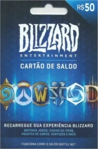 CARTÃO BLIZZARD ENTERTAINMENT R$ 50