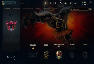 Conta Com Black Alistar (Alistar Negro) Skin Mais Rara - League of Legends LOL