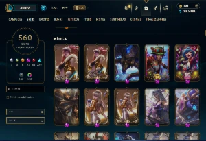 Conta League of Legends -  560 Skins LOL