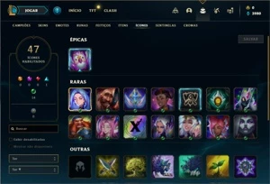 Conta Platina 4 com 30 Champs e 5 Skins + 1 Fragmento - League of Legends LOL