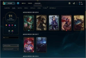Conta DIAMANTE V 79 CAMPEÕES 21 SKINS - League of Legends LOL