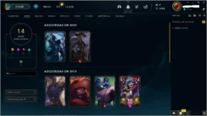 Conta Lol  gold1 season passada parou plat 4 - League of Legends