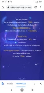 Conta top tier saint seiya awakening nv67 a6 aries SSA
