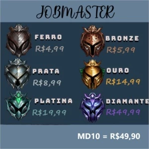 Jobmaster - Elojob Mais Barato Do Mercado! - League of Legends LOL
