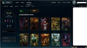 Conta desde 2010 - 219 skins, 119 icons, Único Dono - League of Legends LOL