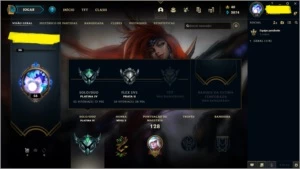 Conta League of Legends Platina IV LOL