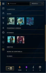 Conta League of Legends Platina IV LOL