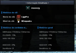 Conta Pointblank Major 2 Sem Títulos KD 73% E HS 97%