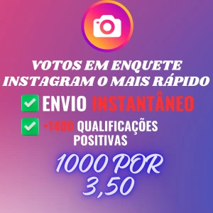 Instagram Votos Em Enquetes - Envio Instantâneo - Redes Sociais