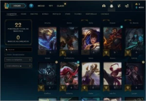 conta lol smurf lvl 35 63% win ganhando 26 pdl e perdendo 10 - League of Legends