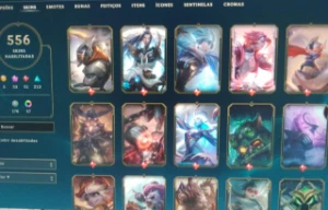 Conta League Of Legends Quase 600 Skins E Várias Prestigios LOL