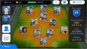 Conta de PES Mobile com 25 Bolas Pretas com Messi, Neymar... - Outros