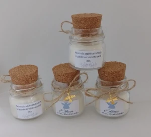 Vela Aromatizada No Vidro Com Rolha - Artesanato e Personalizados