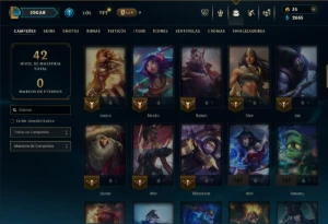 Platina 2 com 85 Champs e 7 Skins - League of Legends LOL