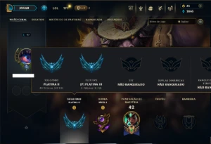 Platina 2 com 85 Champs e 7 Skins - League of Legends LOL