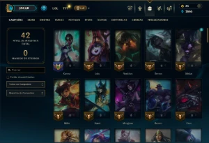Platina 2 com 85 Champs e 7 Skins - League of Legends LOL