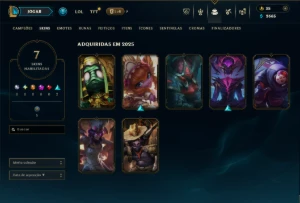 Platina 2 com 85 Champs e 7 Skins - League of Legends LOL