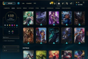 Unranked com 115 Champs e 132 Skins ( MAIN JG ) - League of Legends LOL