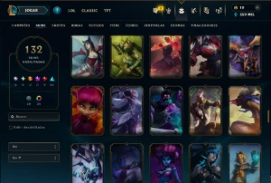 Unranked com 115 Champs e 132 Skins ( MAIN JG ) - League of Legends LOL