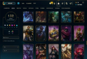 Unranked com 115 Champs e 132 Skins ( MAIN JG ) - League of Legends LOL