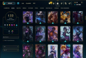 Unranked com 115 Champs e 132 Skins ( MAIN JG ) - League of Legends LOL