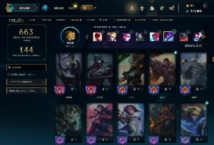 Diamante 3 com TODOS os champs e 251 Skins + 8 Vitoriosas - League of Legends LOL