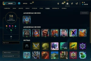 Conta Mestre com 22 Champs e 2 Skins + 8 Fragmentos - League of Legends LOL
