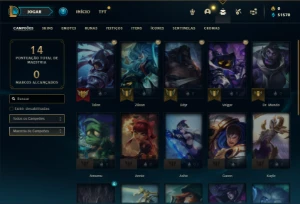 Conta Mestre com 22 Champs e 2 Skins + 8 Fragmentos - League of Legends LOL