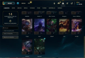 Conta Mestre com 22 Champs e 2 Skins + 8 Fragmentos - League of Legends LOL
