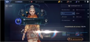 Vendo guerreiro lvl 58, 60k Power Mir4 sub de arqueira 55k c